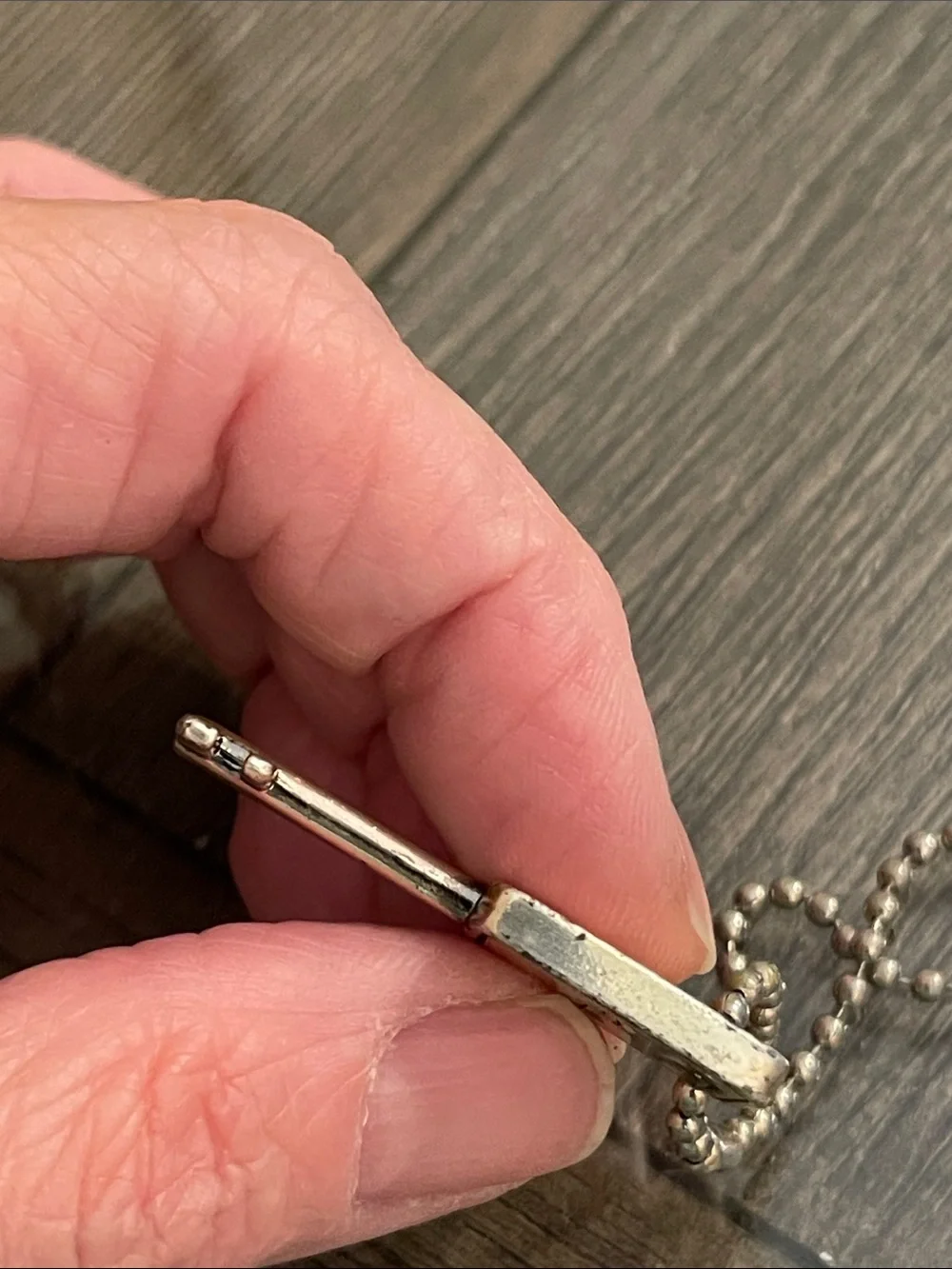 Fossil Brand Key Bag Charm on Ball Chain - Silver-tone